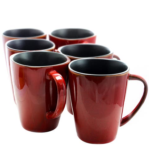 Harland 14 Ounce 6 Piece Luxe and Large Stoneware Dinner Mugs