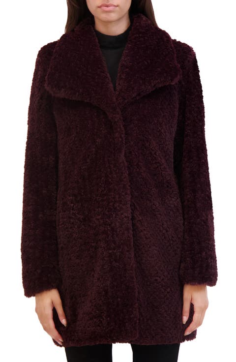 Textured Faux Fur Jacket