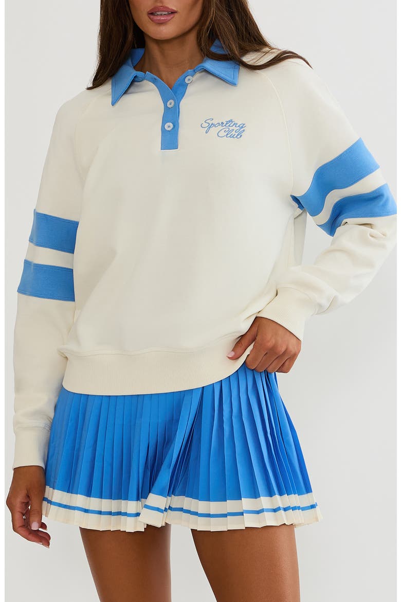 Bennett Cotton French Terry Pullover, Main, color, OPAL SKY COLORBLOCK