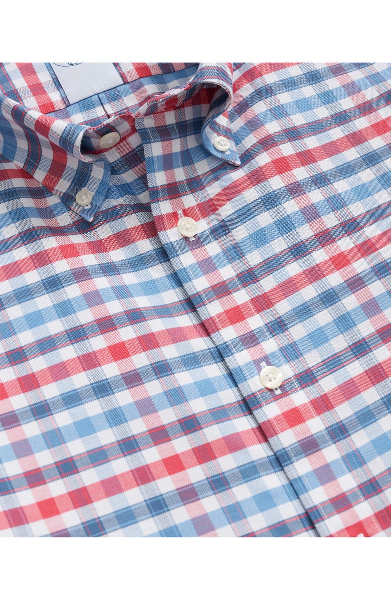 Brooks Brothers Non-Iron Regular Fit Check Stretch Cotton Button-Down Oxford Shirt, Alternate, color,