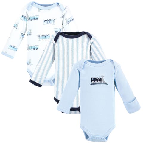 Preemie Long Sleeve Bodysuits 3pk Baseball