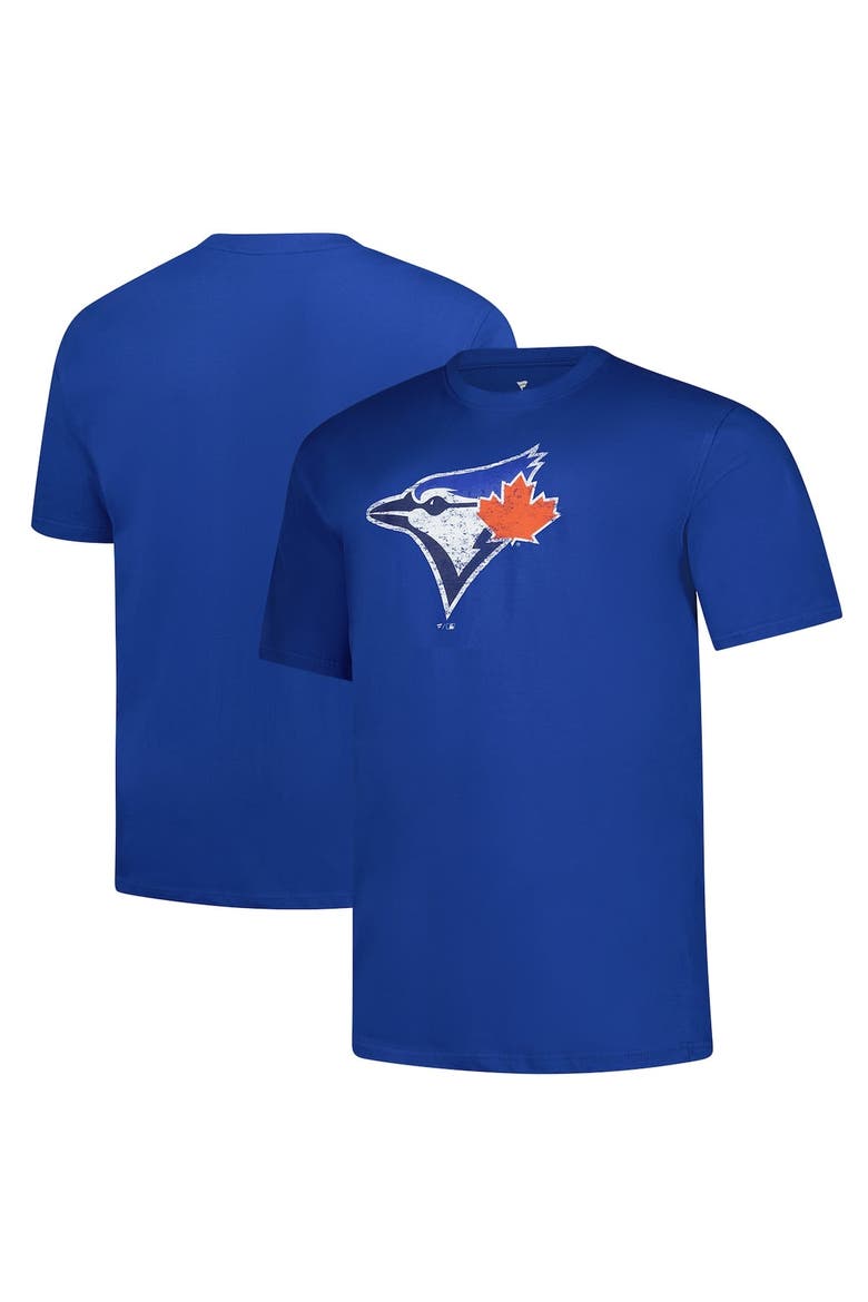 Men's Profile  Royal Toronto Blue Jays Big & Tall Distressed Logo T-Shirt, Main, color, Royal