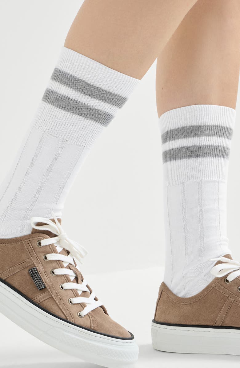 Brunello Cucinelli Knit socks, Alternate, color, Grey