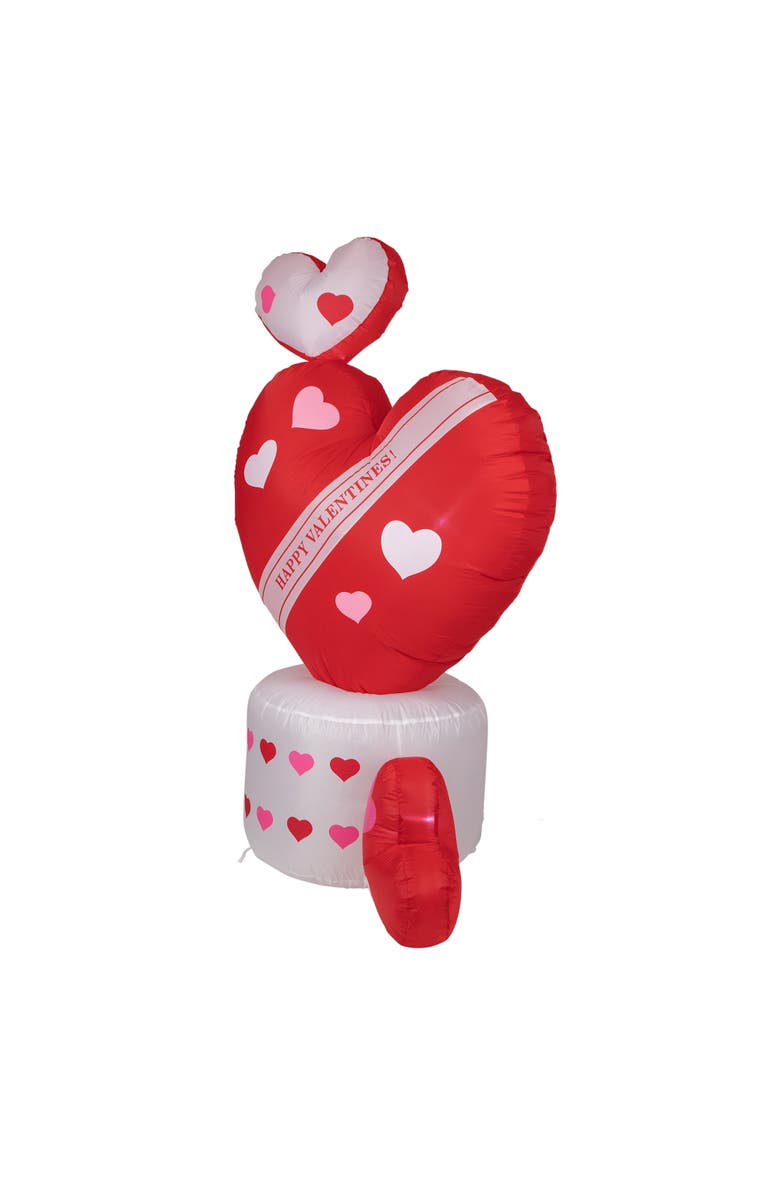 Northlight LED Lighted Inflatable Valentine's Day Rotating Heart Outdoor Decoration - 5', Alternate, color, Red