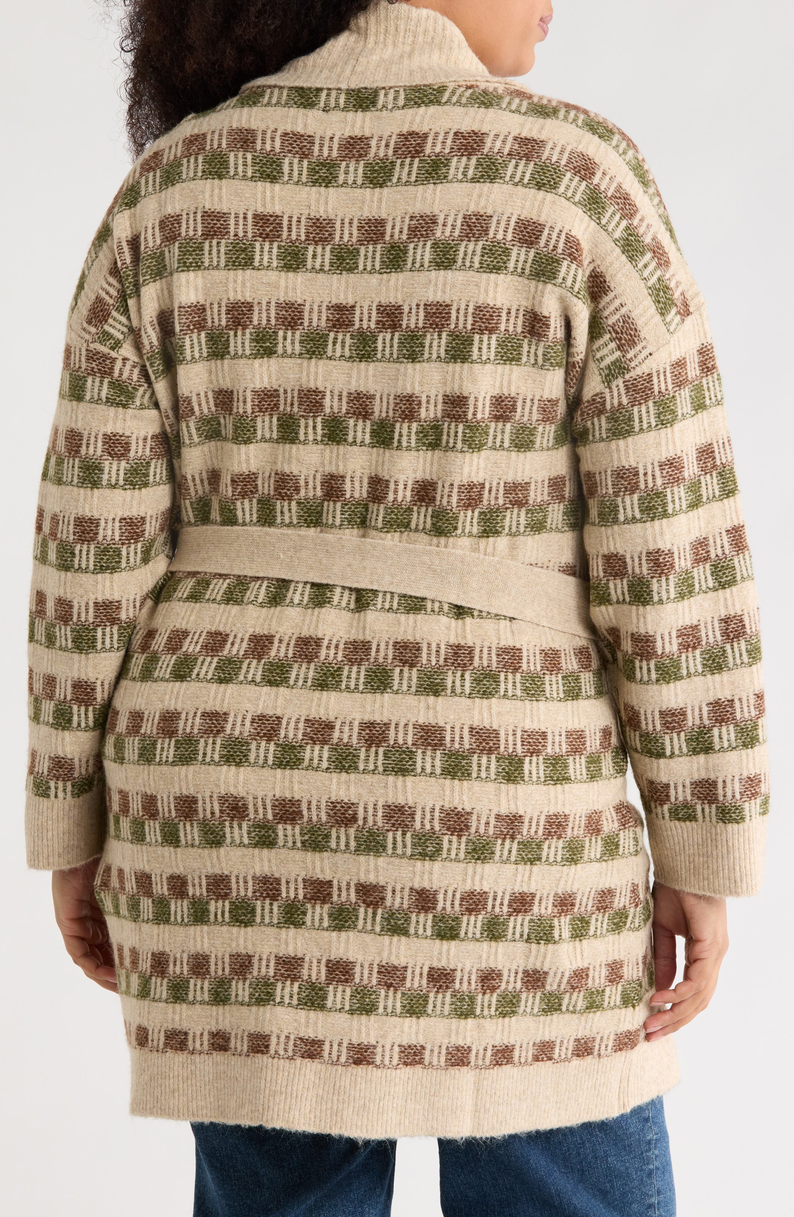Textured Tie Front Cardigan - image 2