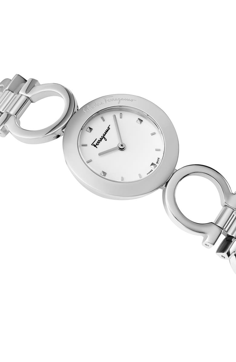 FERRAGAMO Gancino Bracelet Watch, 28mm, Alternate, color, Stainless Steel