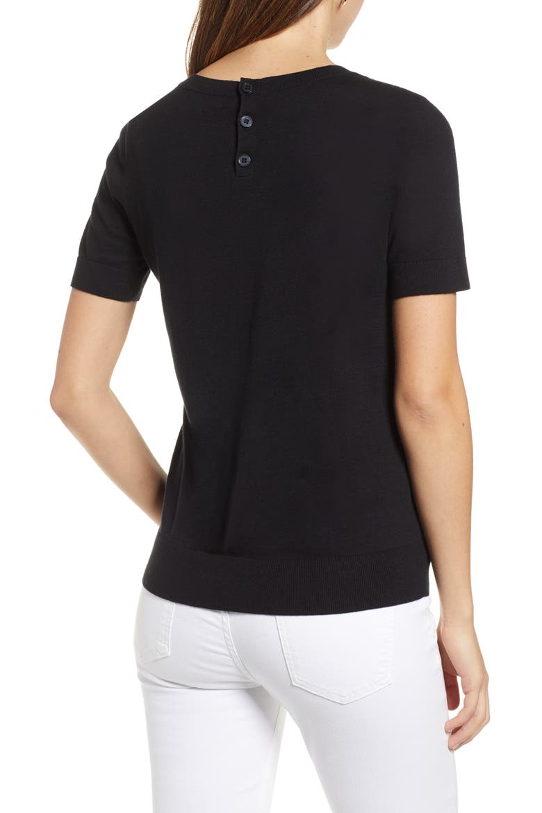 Crewneck Sweater, Alternate, color, BLACK