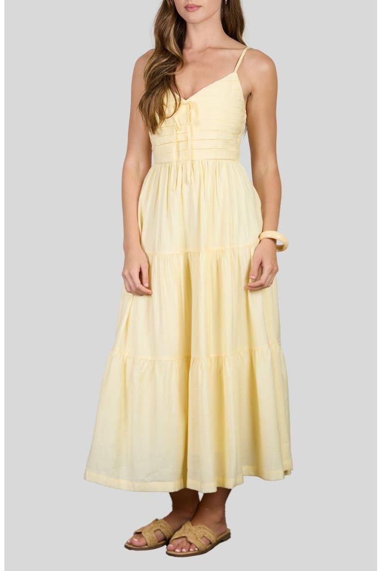 Tiered Maxi Sundress, Main, color, BUTTER YELLOW