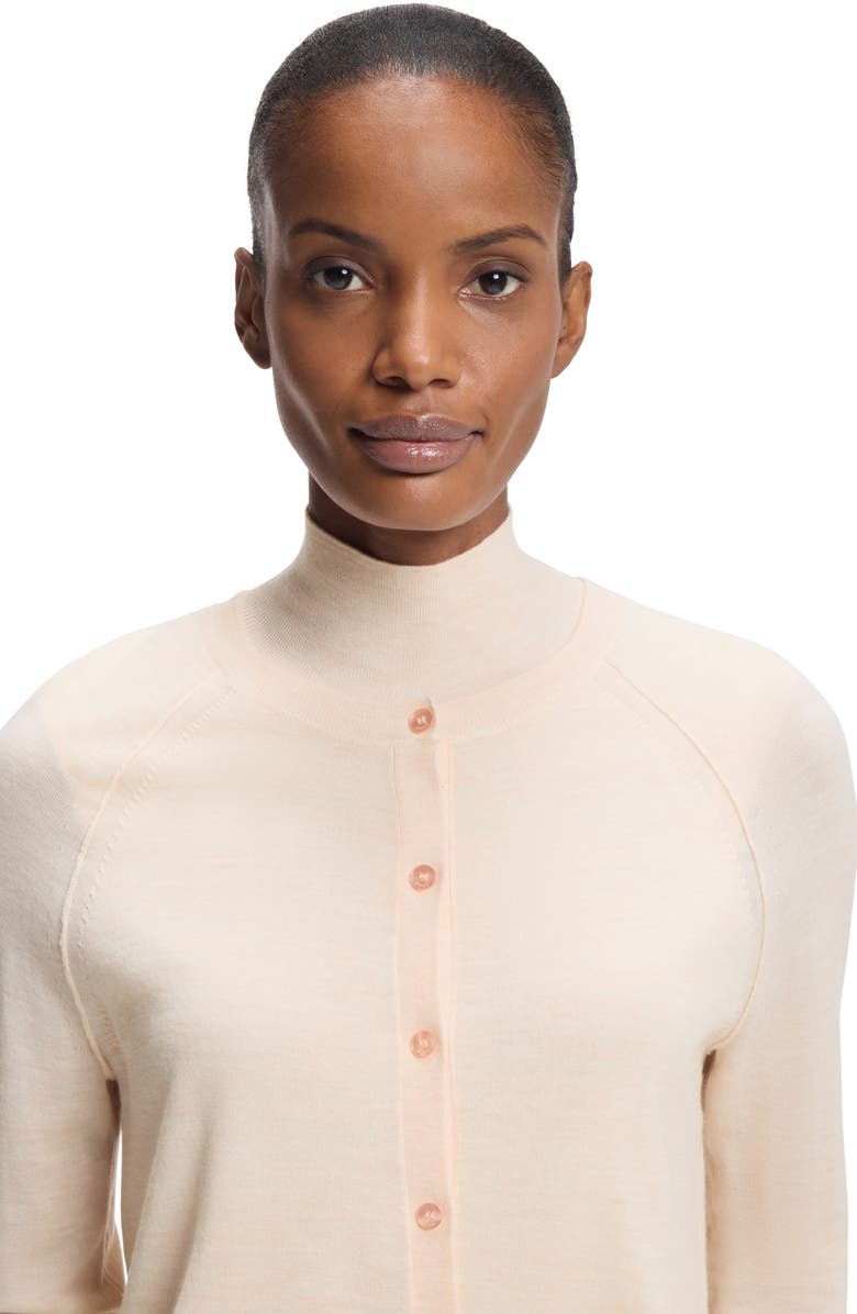 BOSS Fonami Merino Wool Cardigan, Alternate, color, Soft Pearl