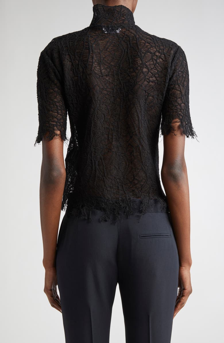 McQueen Cobweb Lace Top, Alternate, color, Black