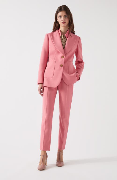 Lk Bennett Mariner Twill Two-button Blazer In Rose