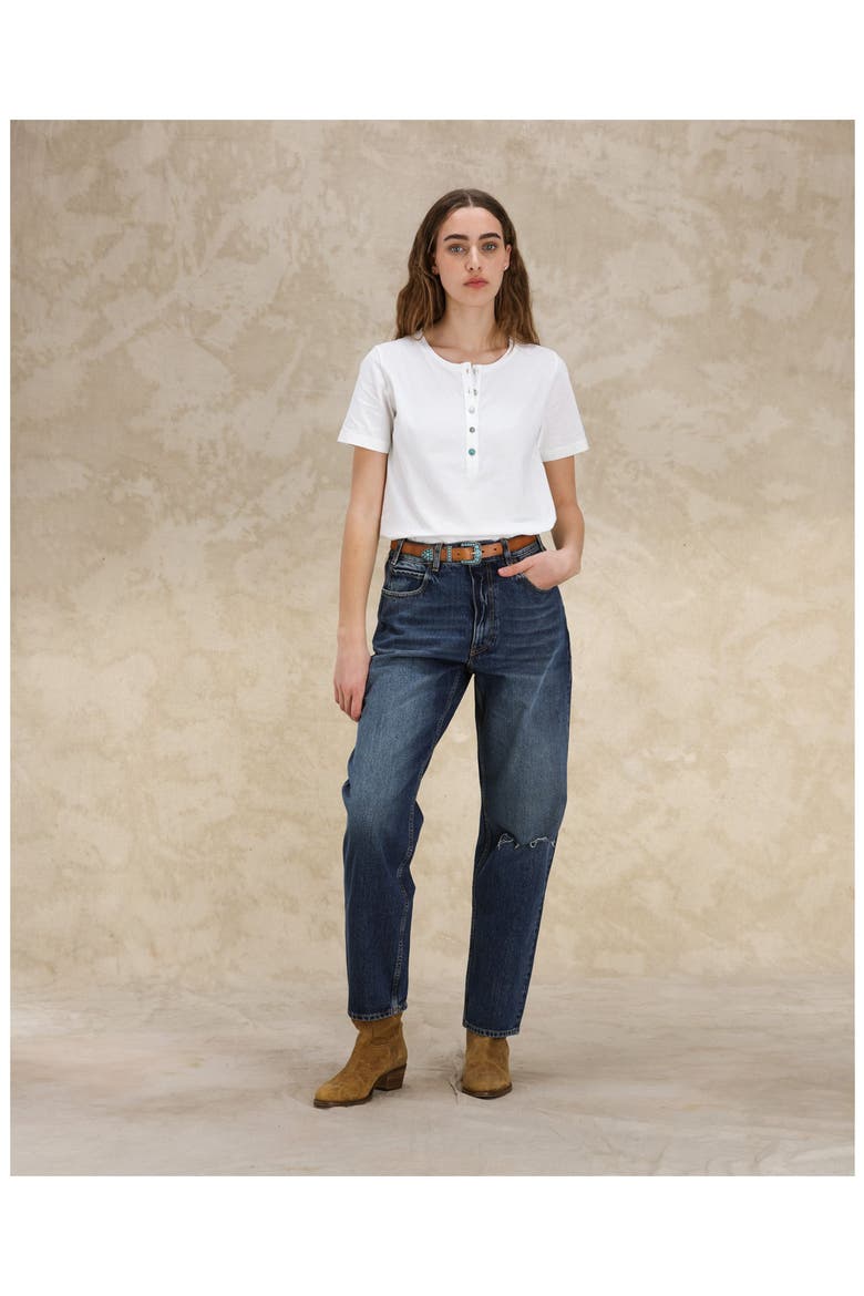 Coralies Cotton T-Shirt, Alternate, color, WHITE