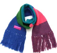 Kurt Geiger London Fuzzy Striped Long Scarf