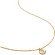 Monica Vinader March Birthstone Aquamarine Pendant Necklace