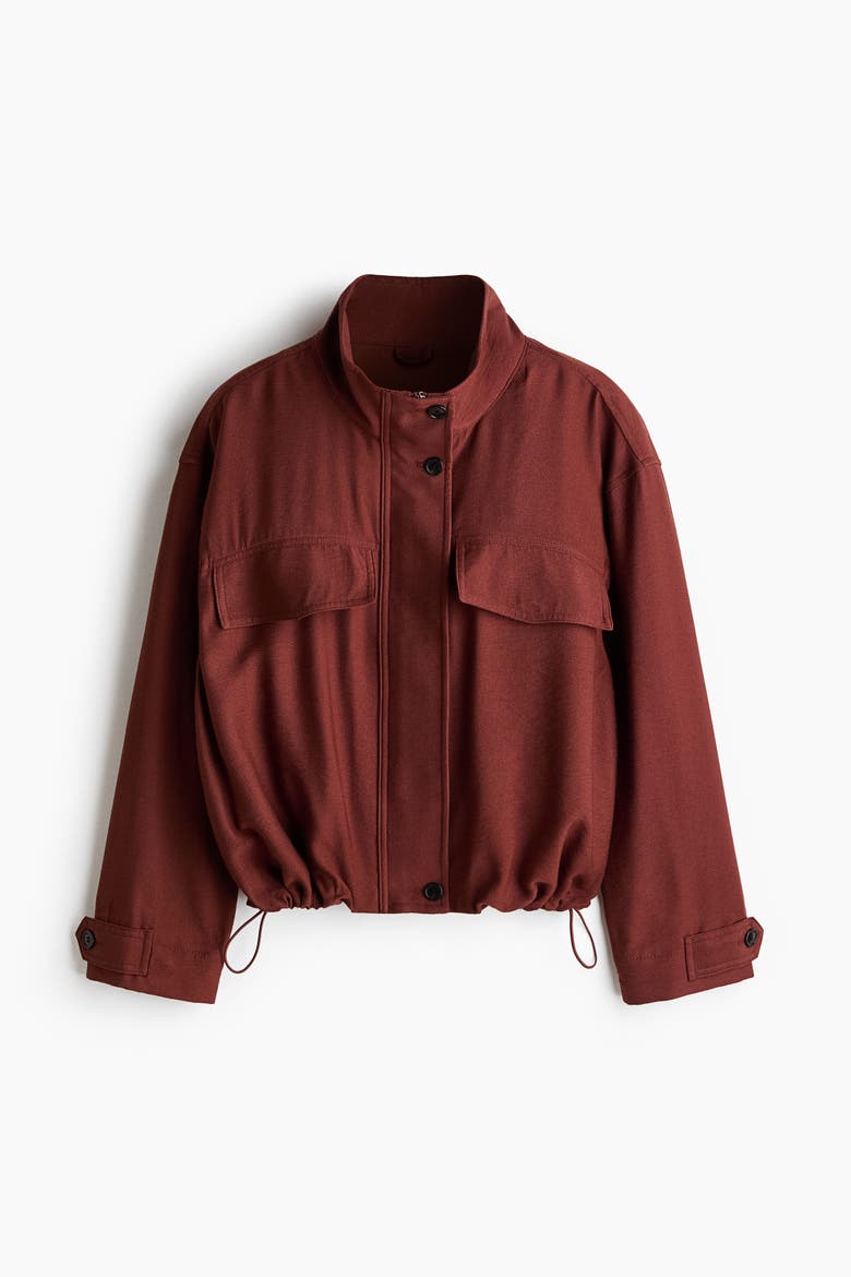 Funnel-collar Jacket, Alternate, color, Rust brown