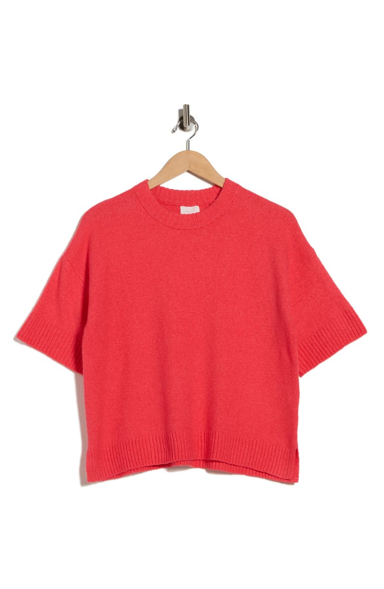 Caslon<sup>®</sup> Drop Shoulder T-Shirt Sweater, Alternate, color, Red Geranium