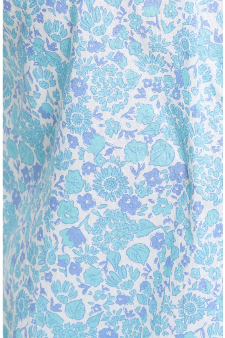 Among the Flowers Chilmark Button-Up Cotton Shirt, Alternate, color, AQUA HAZE