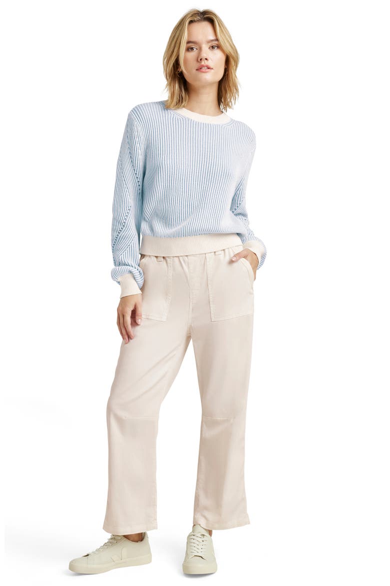 Ashlyn Rib Cotton Sweater, Alternate, color, MOONSTONE/ STAR