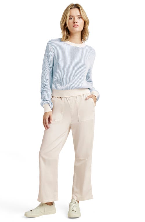Splendid Ashlyn Rib Cotton Sweater In Moonstone/star