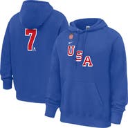 Nike Men's Nike Brady Tkachuk Royal US Hockey 2026 Name & Number Hoodie