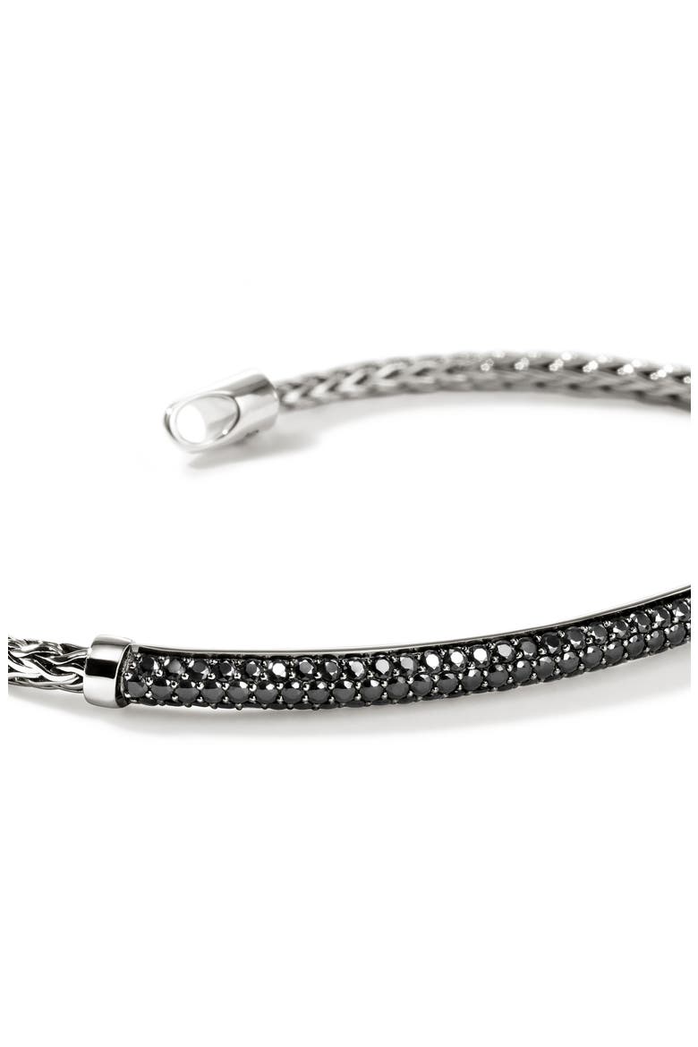 JH Essential Pavé Bracelet, Sterling Silver, Gemstones, 2.5MM, Alternate, color, SILVER/ BLACK SAPPHIRE