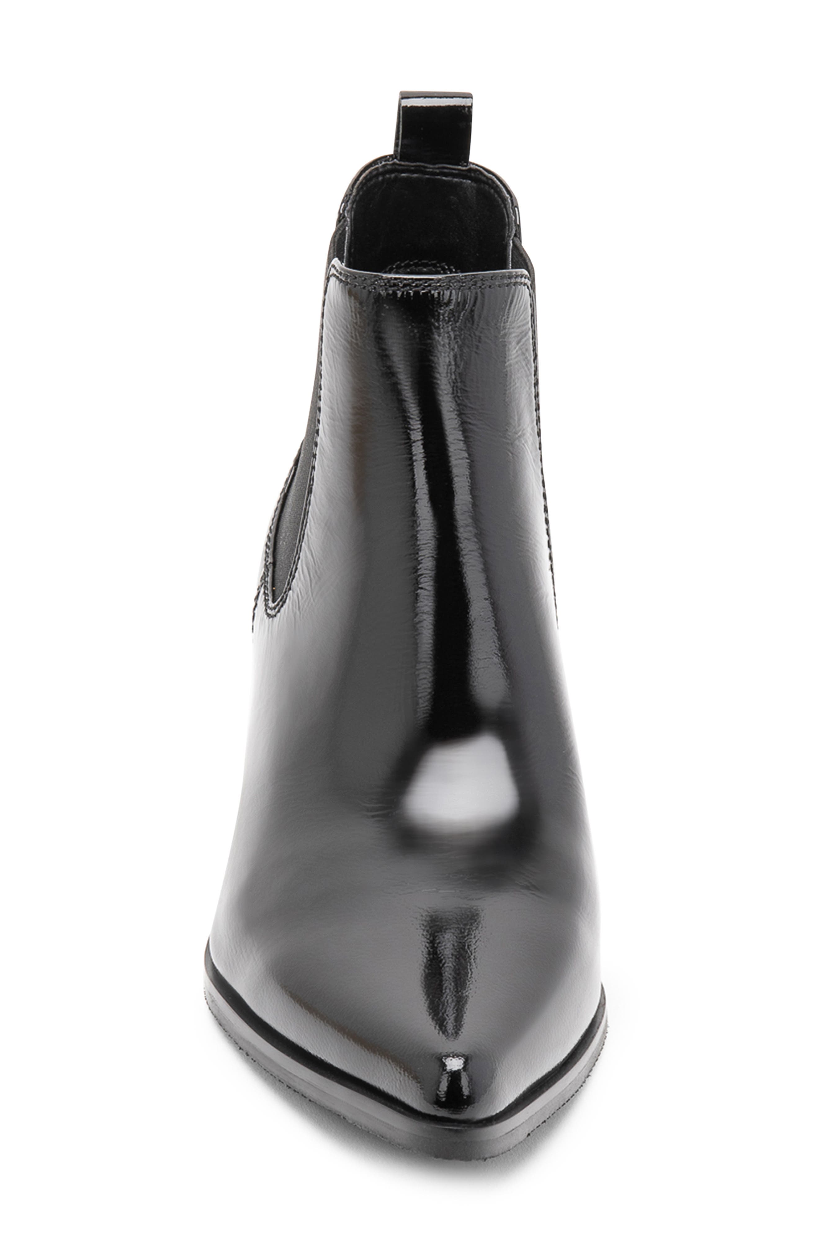 Emelia Waterproof Chelsea Bootie, Alternate, color, BLACK PATENT LEATHER