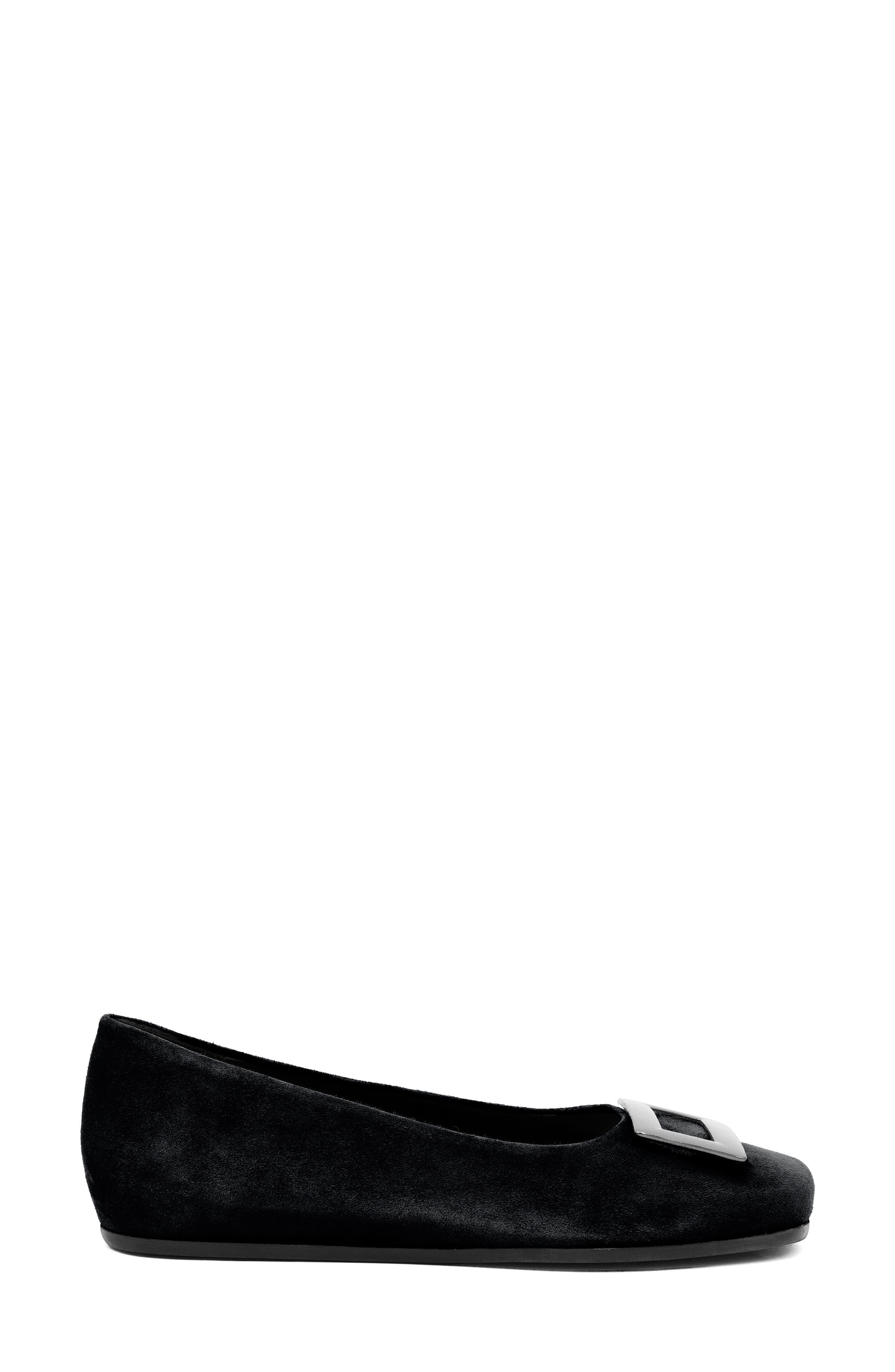 Sabino Leather Flat, Alternate, color, BLACK