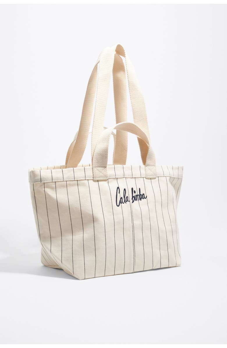 Bimba y Lola Large Off-White Cotton Basket Bag, Main, color, Off White
