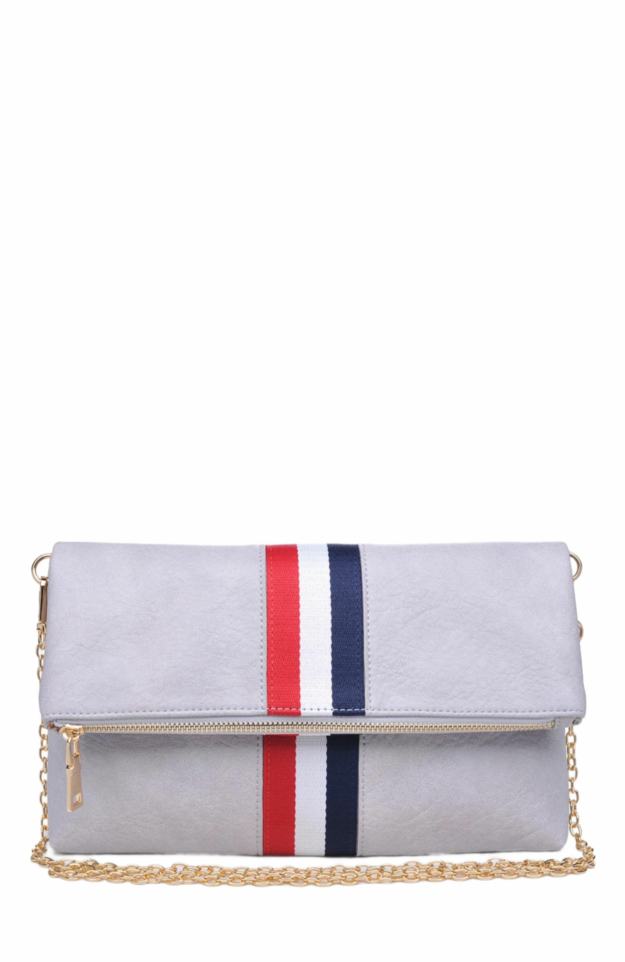 MODA LUXE Jules Clutch, Main, color, Dove Grey
