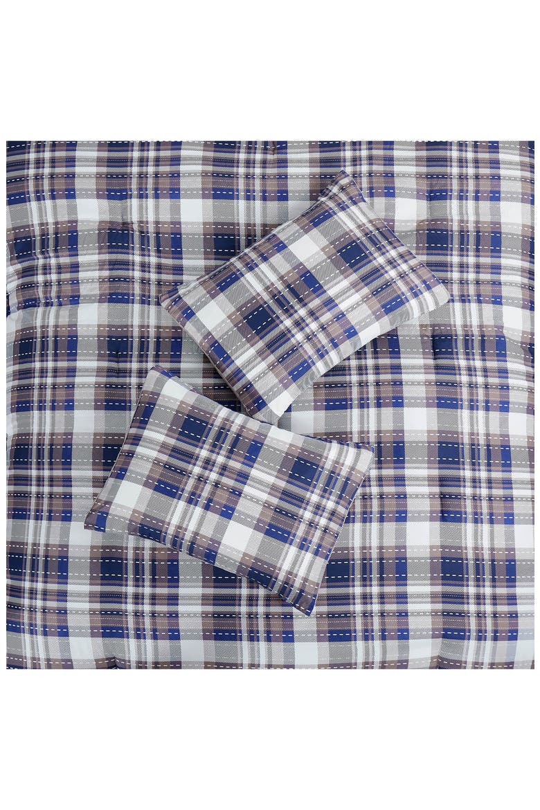 5-Piece Comforter Set, Alternate, color, BLUE/ TAN