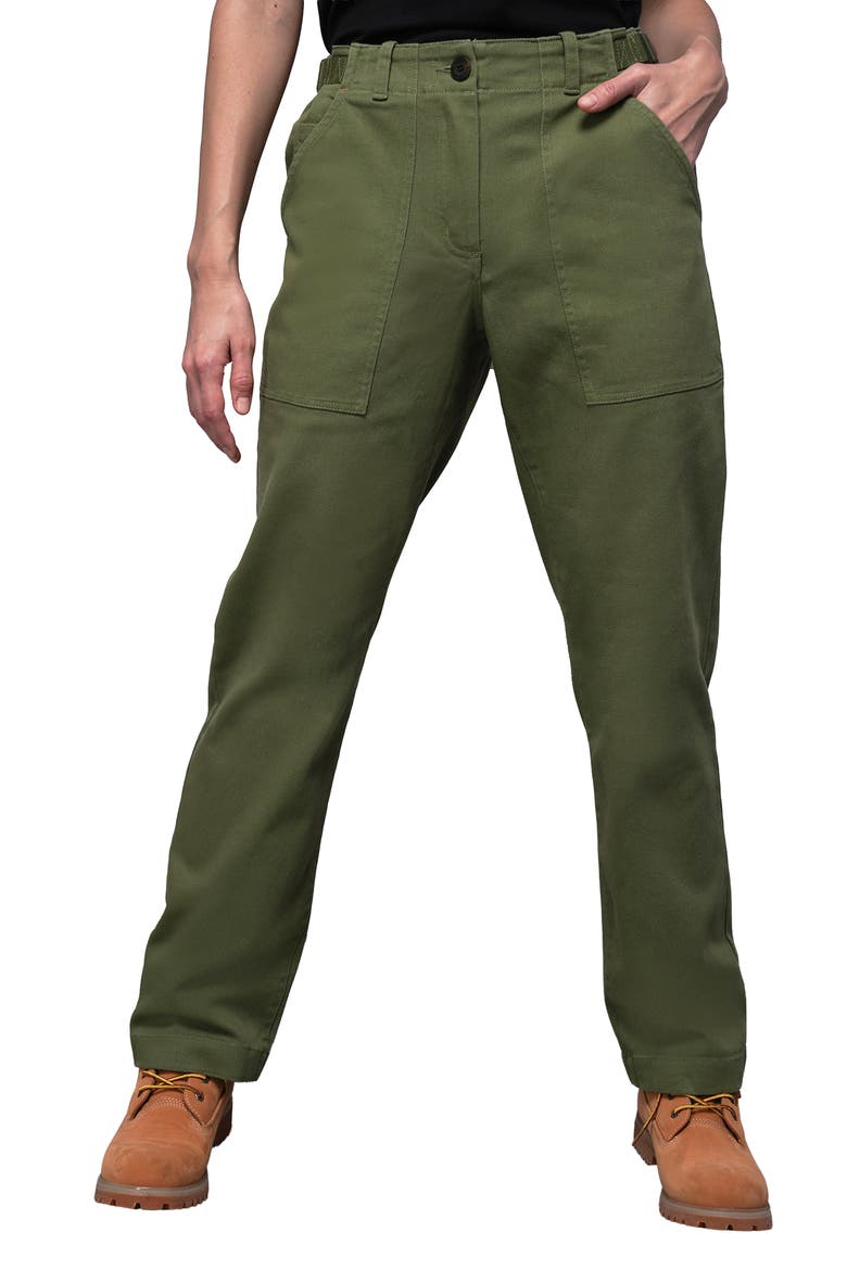 The Essential Denim Utility Pant, Main, color, MOSS GREEN