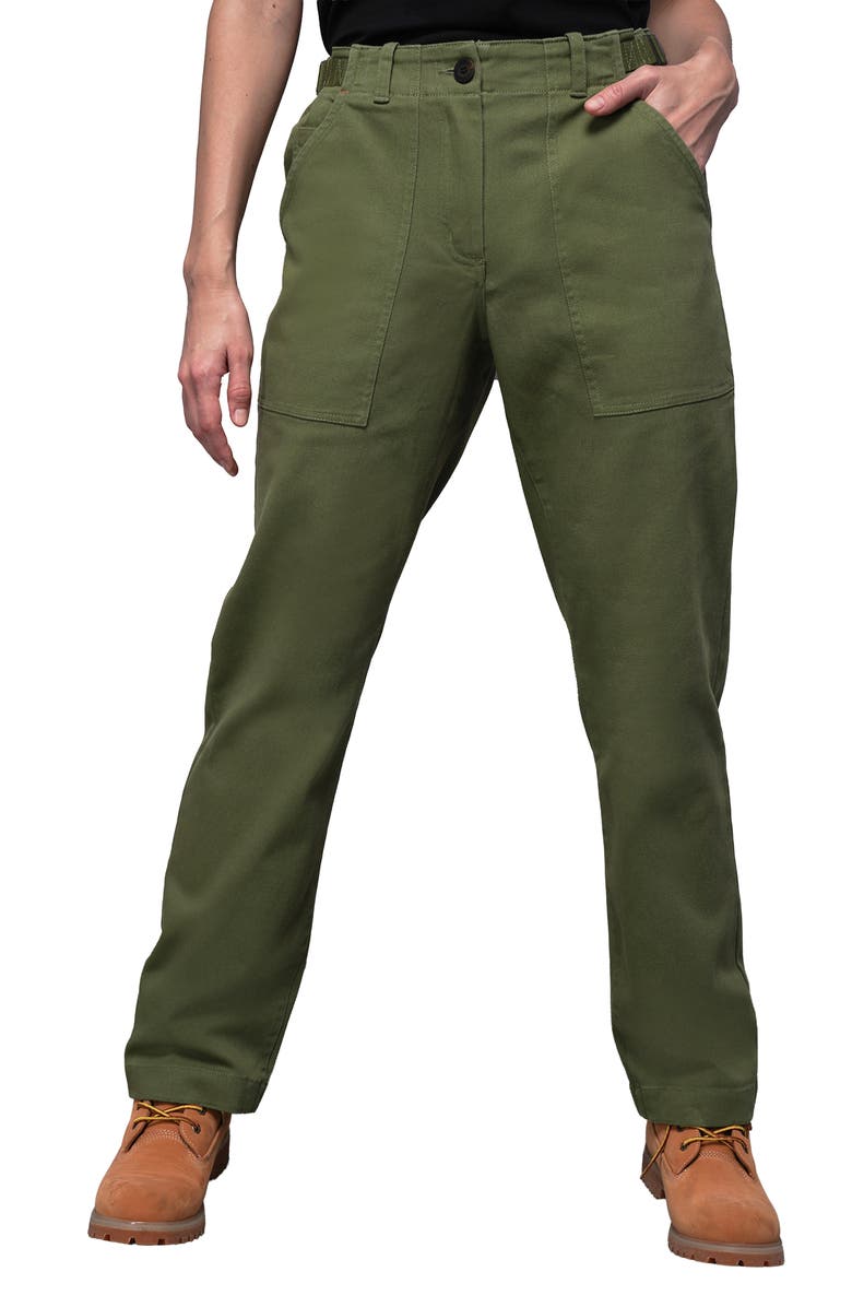 WILDFANG The Essential Denim Utility Pant, Main, color, Moss Green