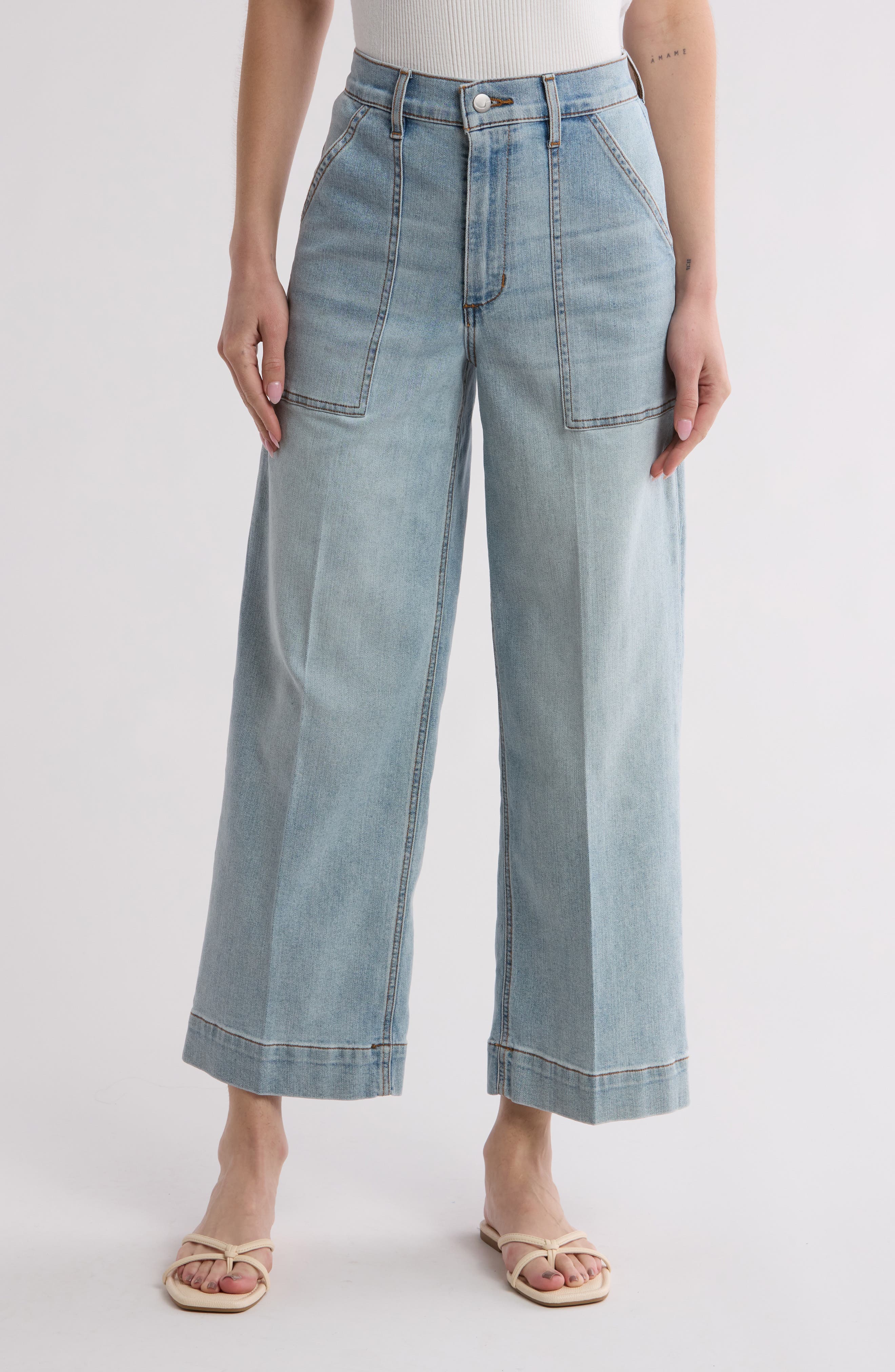 Joe's Patch Pocket Wide Leg Jeans
