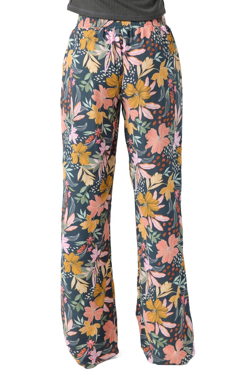O'Neill Jonie Mila Floral Wide Leg Pants, Alternate, color, Slate