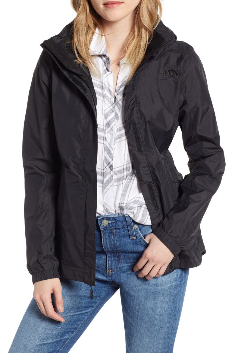 Resolve II Hooded Waterproof/Windproof Parka, Main, color, TNF BLACK