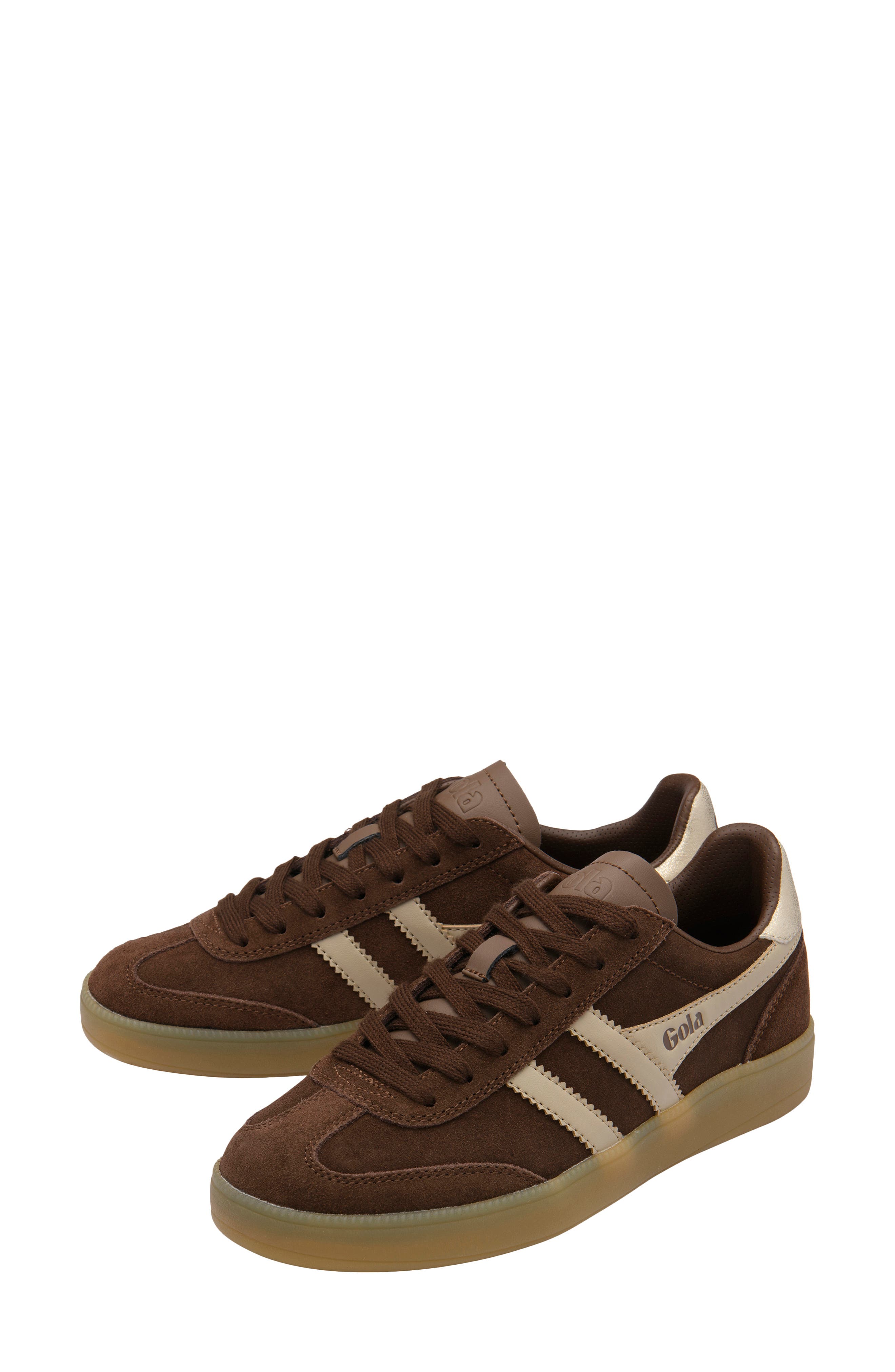Gola Viper Sneaker, Alternate, color, Dark Brown/ Bone/ Gold/ Gum