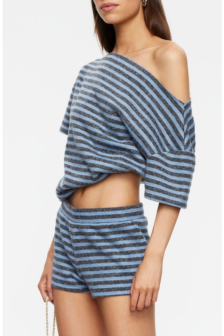 Wildlands One-Shoulder Knit Top, Alternate, color, GREY BLUE STRIPE