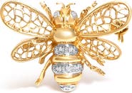 Haus of Brilliance 14K Yellow Gold Diamond Accent Bumble Bee Brooch Convertible Pendant