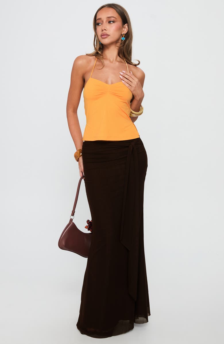 Princess Polly Rehna Halter Top, Alternate, color, Orange