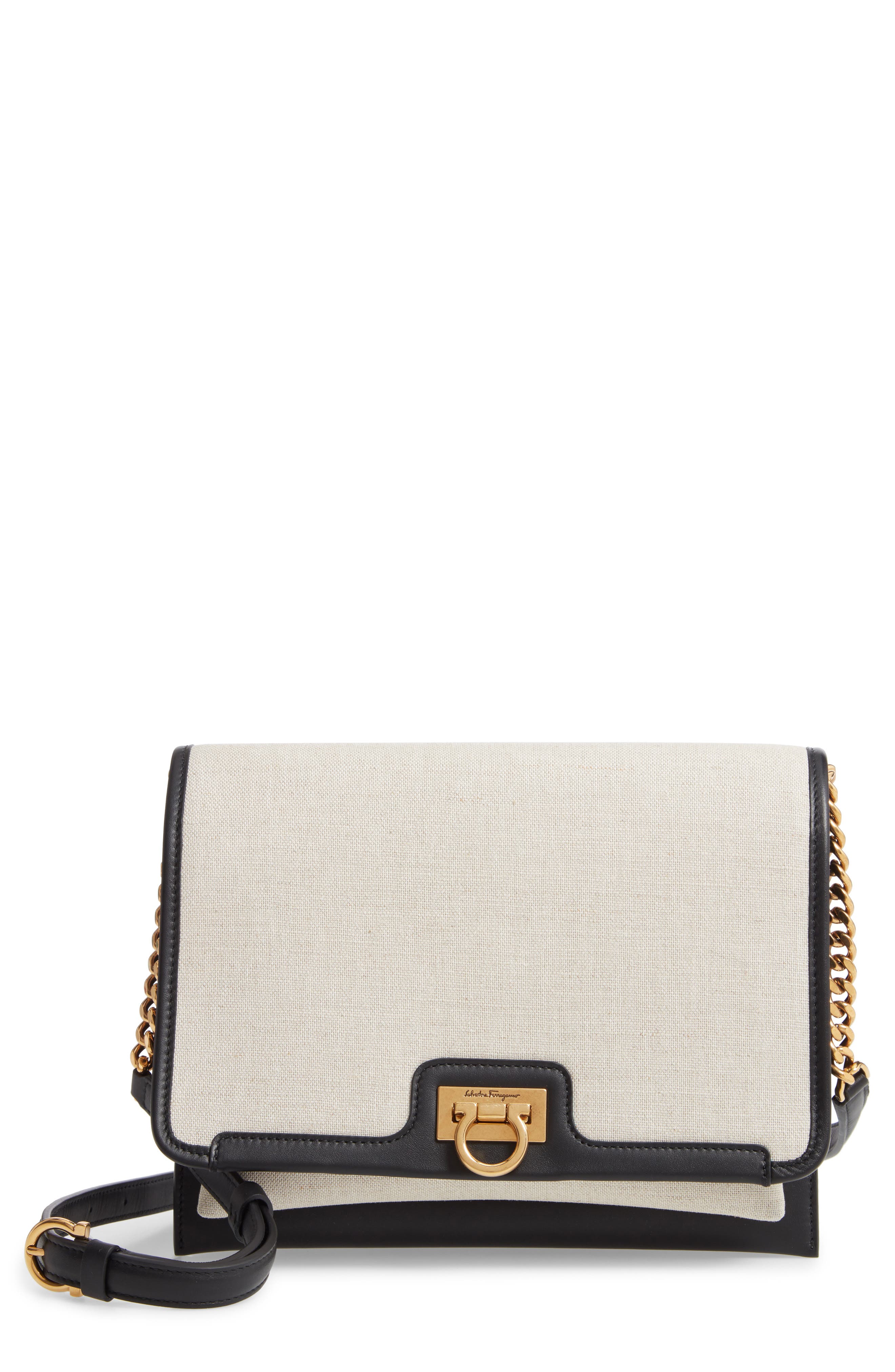 FERRAGAMO Salvatore Ferragamo Kuban Gancio Square Crossbody Bag, Main, color, 