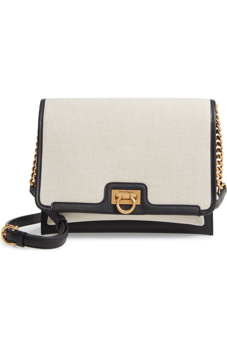 FERRAGAMO Salvatore Ferragamo Kuban Gancio Square Crossbody Bag, Main, color,