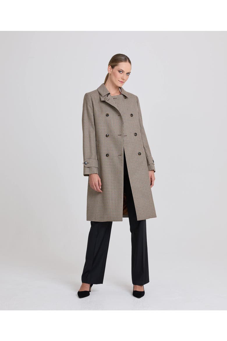 Orwell Check Trench Coat, Alternate, color, Chestnut Check