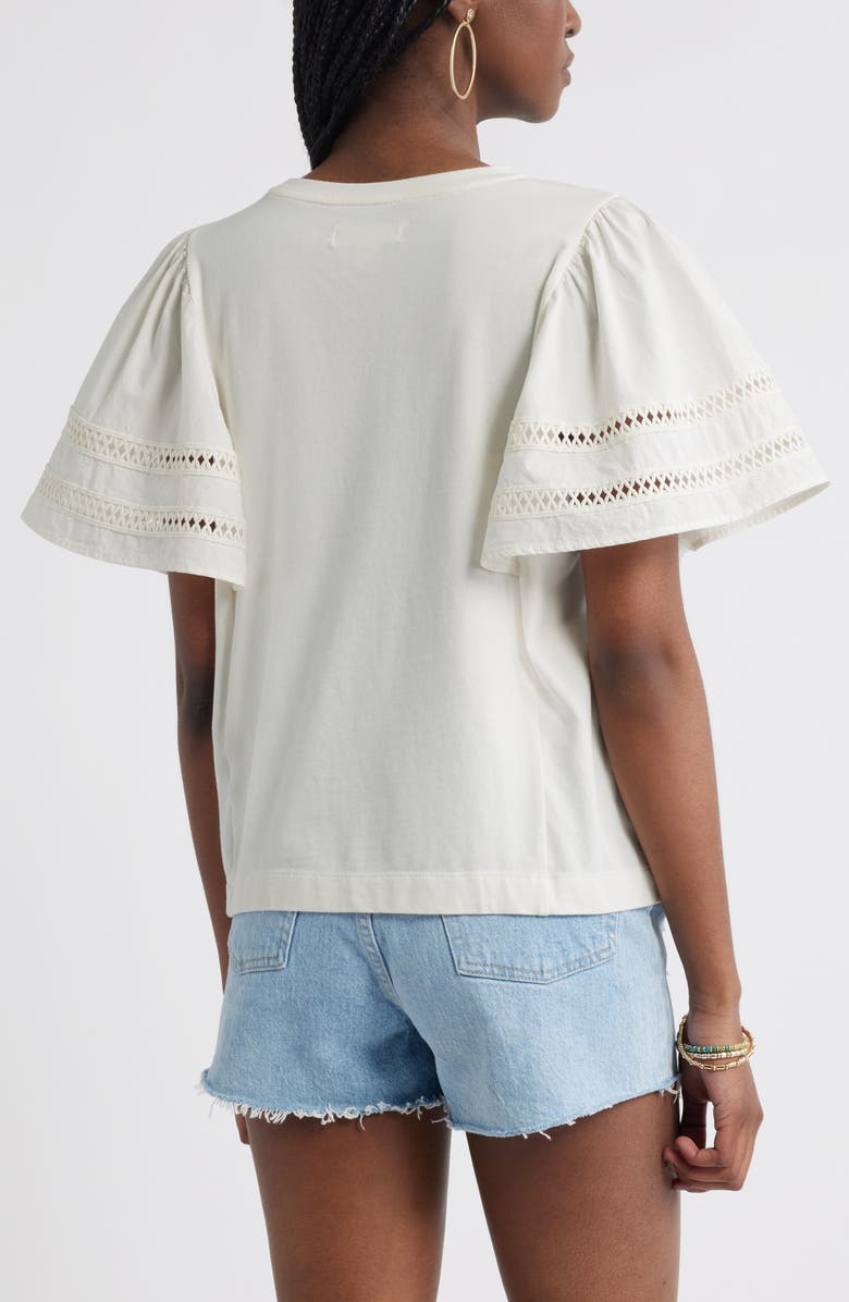 Treasure & Bond Mixed Media Top, Alternate, color, Ivory Egret