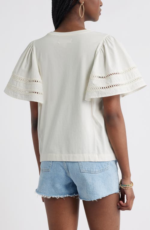 Treasure & Bond Mixed Media Top In White