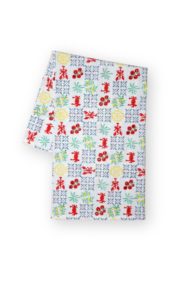 New Orleans Riviera Cotton Tea Towel - Set of 2, Main, color, Red