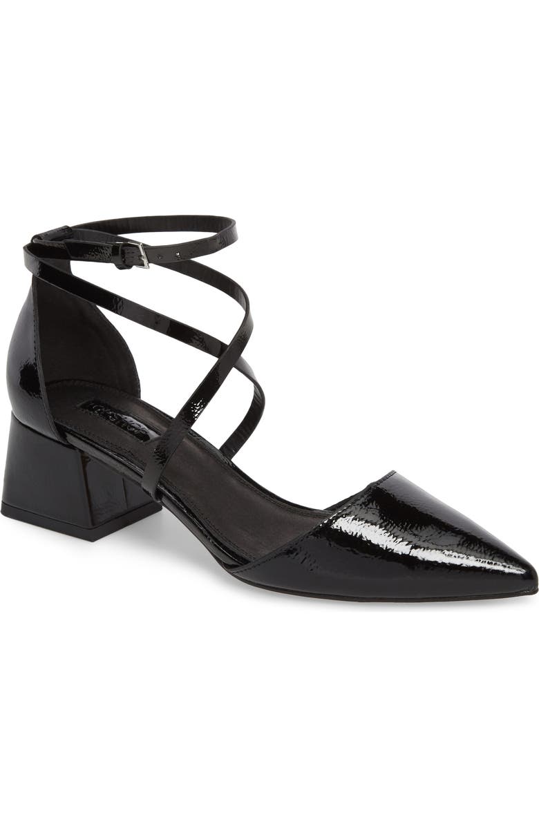 Topshop Jolly Flared Heel d'Orsay Pump, Main, color,