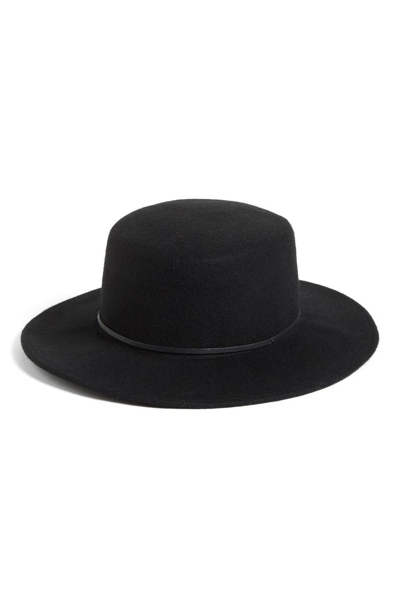 Hinge Flat Brim Felt Hat, Main, color, 