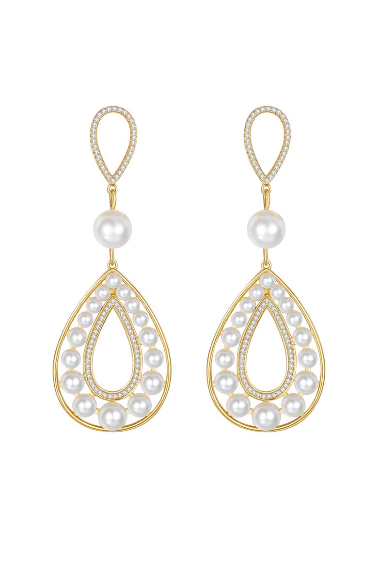 Classicharms Hollow Teardrop Dangle Earrings, Main, color, Gold