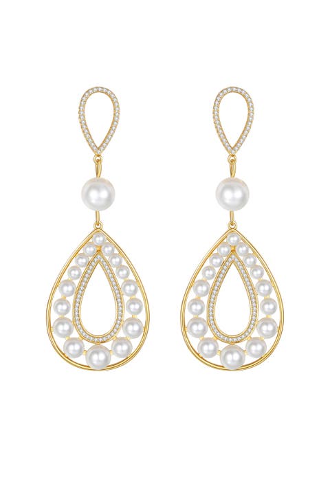 Hollow Teardrop Dangle Earrings