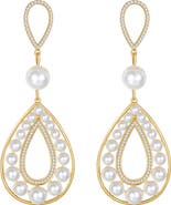 Classicharms Hollow Teardrop Dangle Earrings